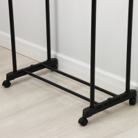 Стойка - вешалка напольная для одежды Доляна, телескопическая, 2 перекладины 80&times;43&times;90(160) см