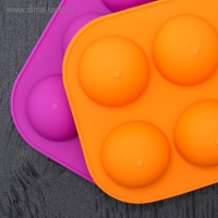 Форма для выпечки &laquo;Кейк. попс&raquo;, силикон, 19,5&times;11,7&times;3,5 см, 8 ячеек, 2 части, с палочками, цвет МИКС