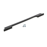 Ручка скоба CAPPIO, алюминий, м/о 288 мм, цвет черный с серой вставкой Ручка скоба CAPPIO, алюминий, м/о 288 мм, цвет черный с серой вставкой