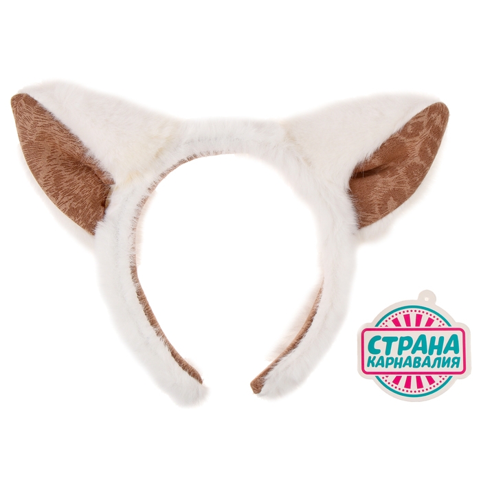 Карнавальный ободок «Кошечка», цвет белый Карнавальный ободок «Кошечка», цвет белый
