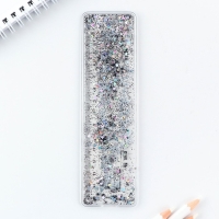 Линейка - шейкер с блёстками &laquo;Never give up&raquo;, 15 см