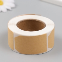 Наклейка бумага "Крафт. Бирка" 3х5 см 300 шт в рулоне