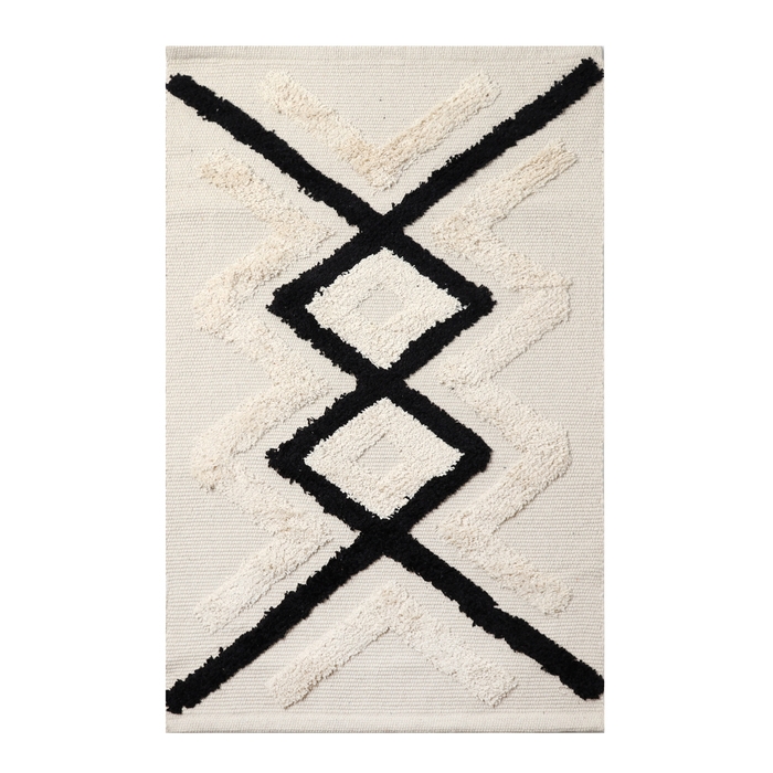 Ковер Tufting zigzag 50х80 &plusmn; 3 см, 1500 гр/м2, 70% хлопок, 30% полиэстер