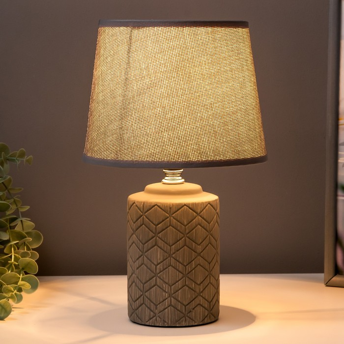 Лампа настольная 08939/1 E14 40Вт серый 17х17х30 см RISALUX