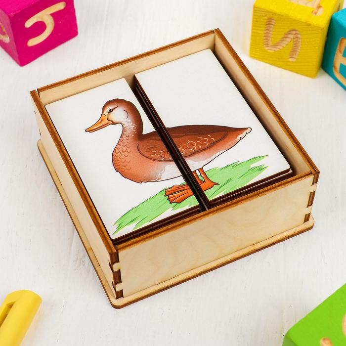 Картинки-половинки &laquo;Ферма&raquo;, картинки нарисованы, размер картинки: 8,5 &times; 8,5 см