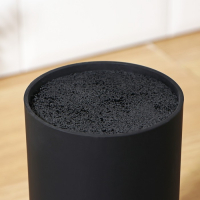 Подставка для ножей с наполнителем Доляна &laquo;Нео&raquo;, 22&times;11 см, покрытие soft-touch, цвет чёрный