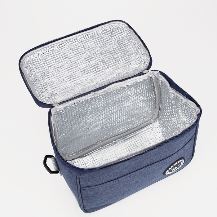 Термосумка на молнии 5.7 л, длинный ремень, цвет синий Термосумка на молнии 5.7 л, длинный ремень, цвет синий