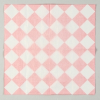 Салфетки бумажные &laquo;Красные ромбики&raquo; 33х33 см, набор 20 шт.