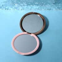 Зеркало складное &laquo;Узор&raquo;, d = 9 см, цвет розовый/розовое золото