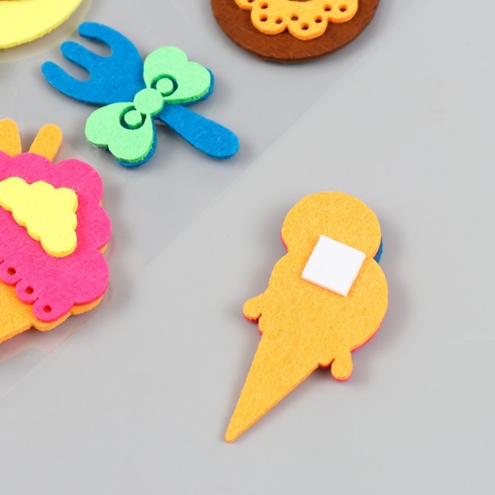 Наклейка фетр "Сладости" 21х12,3 см