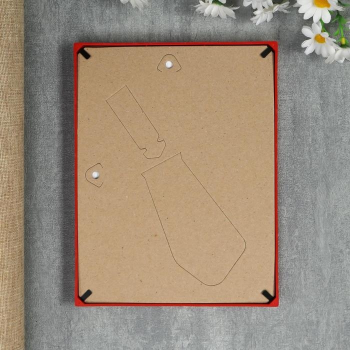 Фоторамка пластик L-3 15х21 см красный (пластиковый экран)