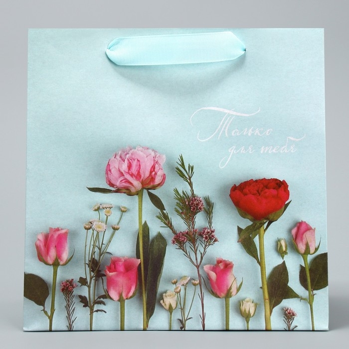 Пакет подарочный крафтовый квадратный, упаковка, «Нежные чувства», 22 х 22 х 11 см Пакет подарочный крафтовый квадратный, упаковка, «Нежные чувства», 22 х 22 х 11 см