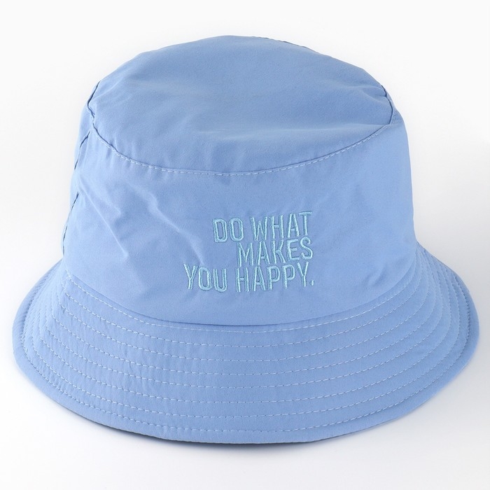 Панама Happy, цвет голубой, р-р 56 Панама Happy, цвет голубой, р-р 56