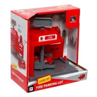 Парковка &laquo;Пожарная&raquo;, с подъёмом, машинка опускается с кнопки, звонит колокол, МИКС