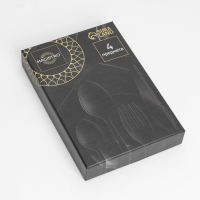 Столовые приборы из нержавеющей стали Magistro &laquo;Древо&raquo;, 4 предмета, цвет металла серебряный