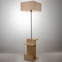 Торшер 19036/1 E27 40Вт черный-светлое дерево 40х51х151 см