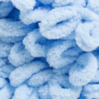 Пряжа "Puffy fine" 100% микрополиэстер 14,5м/100г  (218 голубой)