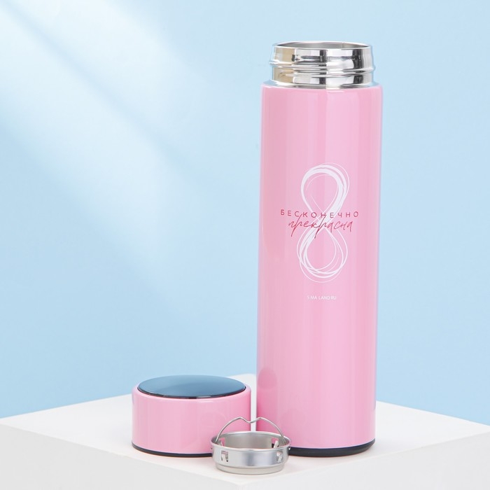 Термос с индикатором температуры &laquo;Бесконечно прекрасно&raquo;, 500 мл, сохраняет тепло 8-10 ч
