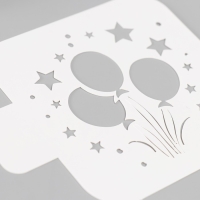 Трафарет "Воздушные шарики" 9х9 см