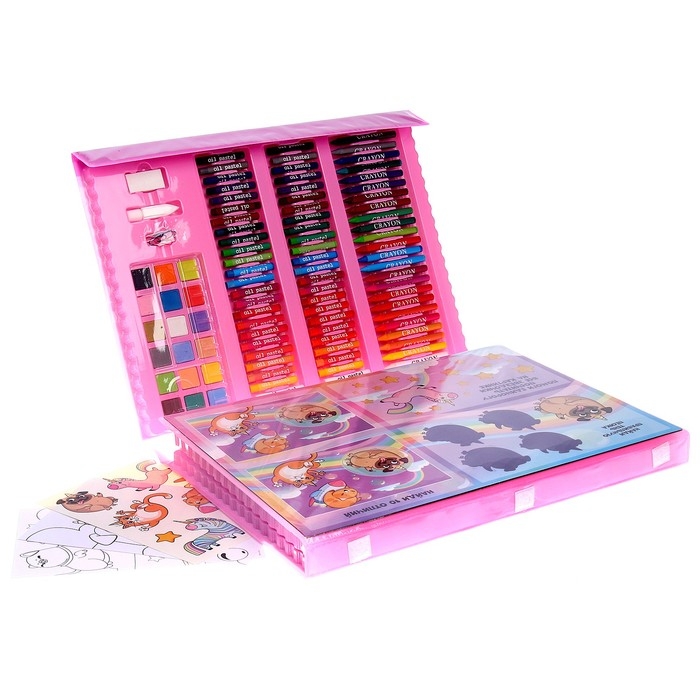 Набор для творчества &laquo;Единорожки&raquo;, с мольбертом, 208 предметов