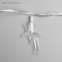 Гирлянда &laquo;Нить&raquo; 5 м с насадками &laquo;Комета&raquo;, IP20, прозрачная нить, 20 LED, свечение мульти (RG/RB), мигание, 220 В