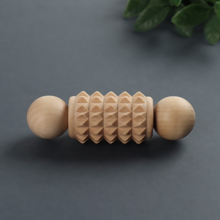 Массажёр для рук и ступней «Дорожный», d = 3 × 9 см, деревянный, зубчатый Массажёр для рук и ступней «Дорожный», d = 3 × 9 см, деревянный, зубчатый