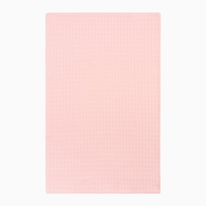 Набор кухонных полотенец Доляна, цвет розовый, 35х60см-2шт, 100% хл, вафля, 220 гр/м2