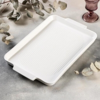 Блюдо фарфоровое для запекания Magistro «Бланш», 40,5×25,5 см, цвет белый Блюдо фарфоровое для запекания Magistro «Бланш», 40,5×25,5 см, цвет белый