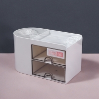 Органайзер для хранения, многоуровневый, 3 секции, 18 × 10 × 10 см, цвет белый/чёрный Органайзер для хранения, многоуровневый, 3 секции, 18 × 10 × 10 см, цвет белый/чёрный