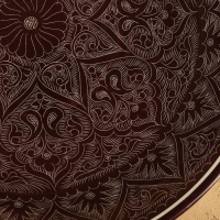 Ляган Риштанская Керамика "Узоры", 42 см, коричневый Ляган Риштанская Керамика "Узоры", 42 см, коричневый