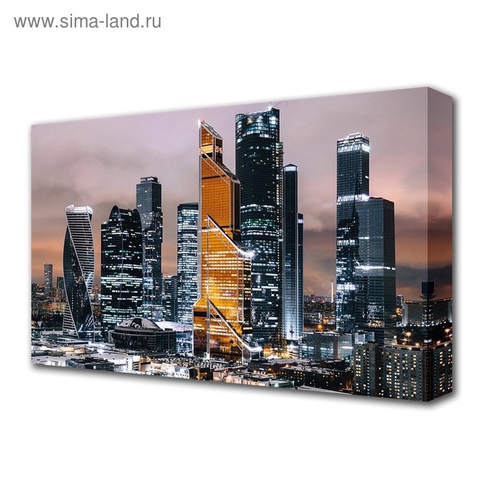 Картина на холсте "Блеск небоскребов" 60*100 см