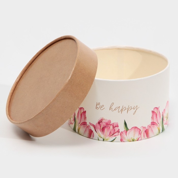 Набор шляпных коробок 3 в 1, упаковка подарочная, &laquo;Цветочный&raquo;, 16 х 10, 14 х 9, 13 х 8,5 см