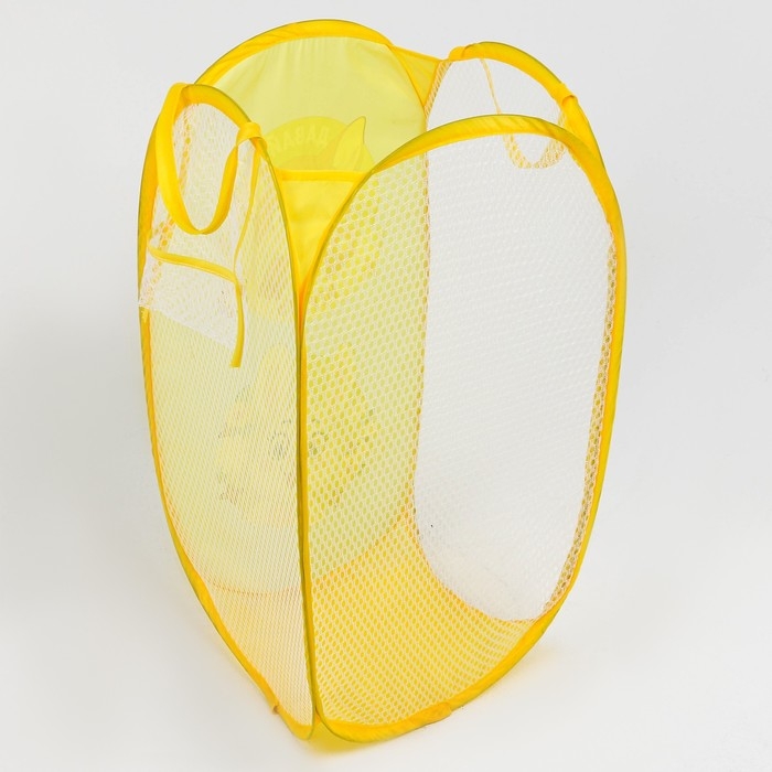 Корзина для хранения игрушкек &laquo;Давай играть&raquo;, 57 х 34 х 34 см, жёлтая