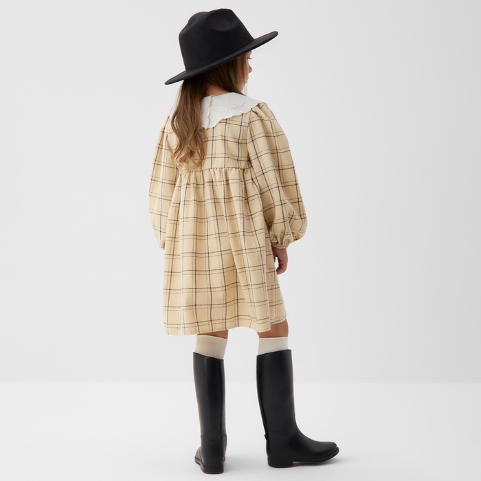 Платье детское с воротником KAFTAN, р.34 (122-128 см),