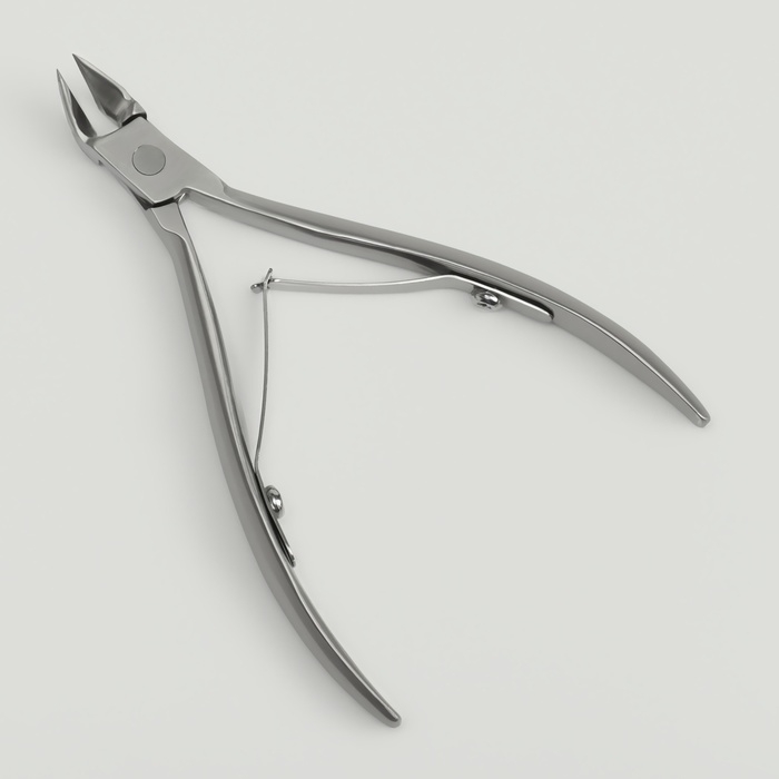 Кусачки педикюрные, 2 пружины, 10,5 см, длина лезвия - 12 мм, цвет серебристый Кусачки педикюрные, 2 пружины, 10,5 см, длина лезвия - 12 мм, цвет серебристый