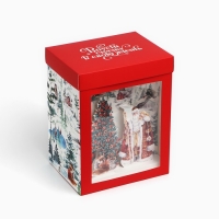 Подарочная коробка новогодняя складная с 3D эффектом &laquo;Новогодняя акварель&raquo;, 18 х 23 х 14см, Новый год