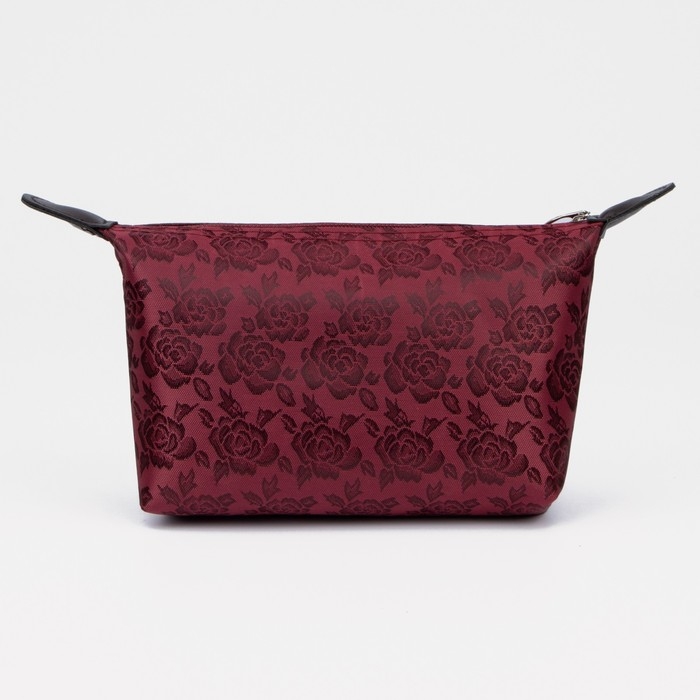 Косметичка на молнии, цвет бордовый