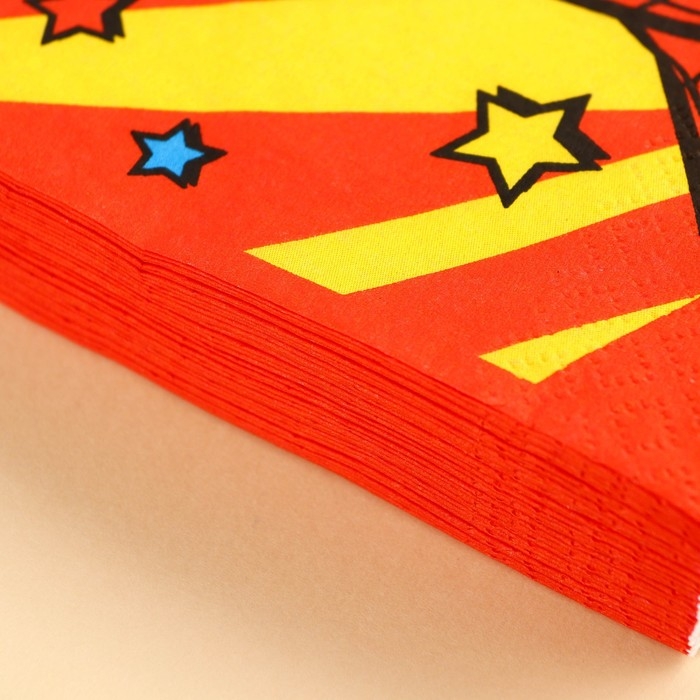 Салфетки бумажные "Супермен", 33х33 см, 20 штук, 3-х слойные, Человек-паук