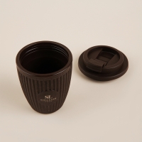 Стакан для кофе с крышкой SL Home, 250 мл, 9,5&times;9,5&times;12,5 см, цвет коричневый