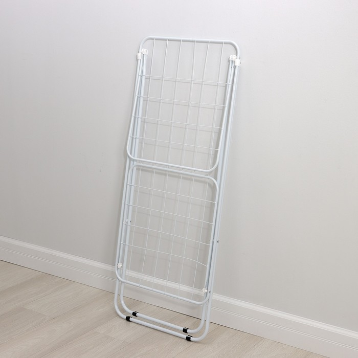 Сушилка для белья напольная складная Доляна, рабочая длина 16 м, цвет белый