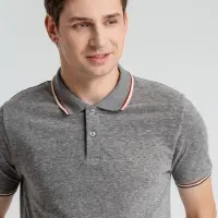 Рубашка поло мужская Paname Men черный меланж, размер XXL