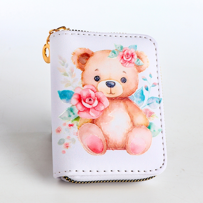 Кошелёк детский на молнии &laquo;Выбражулька&raquo;, цвет белый