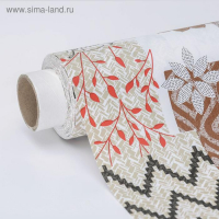 Клеёнка на стол &laquo;Изобилие&raquo;, на тканевой основе, ширина 137 см, рулон 20 метров, толщина 0,22 мм