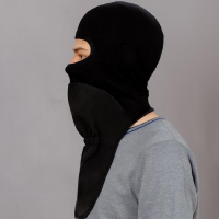 Подшлемник LYCOSA WINDSTOPPER+ VISCOSE BLACK с ветрозащитой шеи, размер S, M