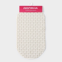 Коврик противоскользящий в ванну на присосках Доляна &laquo;Колли&raquo;, 39&times;70 см, цвет молочный