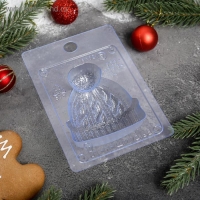 Форма для шоколада и конфет пластиковая &laquo;Шапка&raquo;, 15&times;10 см, цвет прозрачный