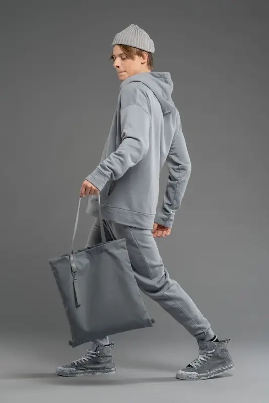 Шопер B3, серый с серыми ручками