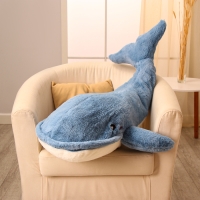 Мягкая игрушка «Кит», 90 см, с пледом, рот на молнии Мягкая игрушка «Кит», 90 см, с пледом, рот на молнии