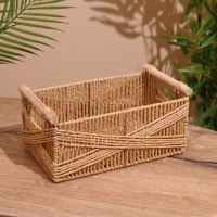 Набор плетёных корзин, 3 шт, 36х31х25 см