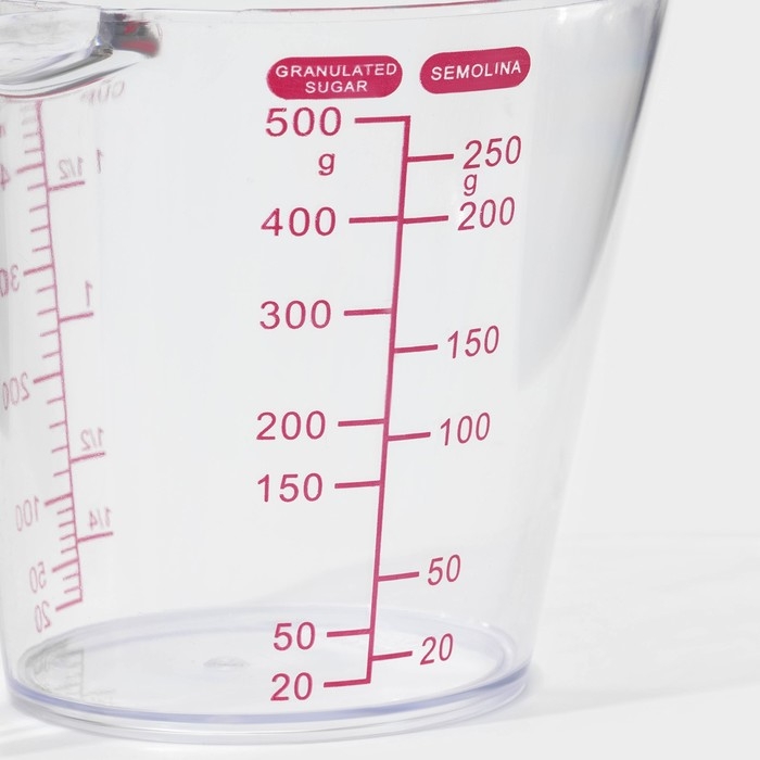 Стакан мерный, 500 мл, 16×9,7×11 см, цвет прозрачный Стакан мерный, 500 мл, 16×9,7×11 см, цвет прозрачный
